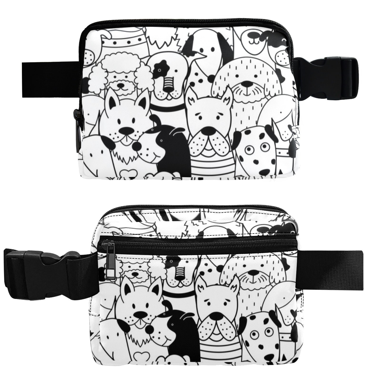 Black And White Dogs - Belt Bag