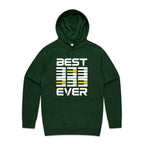 Best Dad Ever, Piano Keyboard - Mens Hoodie Forest Green Mens Hoodie Dad Music Printed In Australia