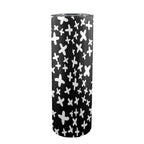 Black And White X's - 20oz Tall Skinny Tumbler with Lid and Straw