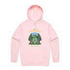 Be One With Nature, Skeleton - Mens Hoodie Pink Mens Hoodie Printed In Australia