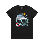Cruise Squad Womens Cruise T-shirt Black Womens Cruise T-shirt Cruise Printed In Australia