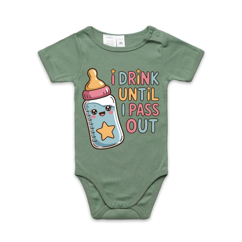 Baby Bottle, I Drink Until I Pass Out Baby Bodysuit