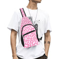 Pink Leopard Chest Bag One Size Cross Body Chest Bag animal Printed Offshore