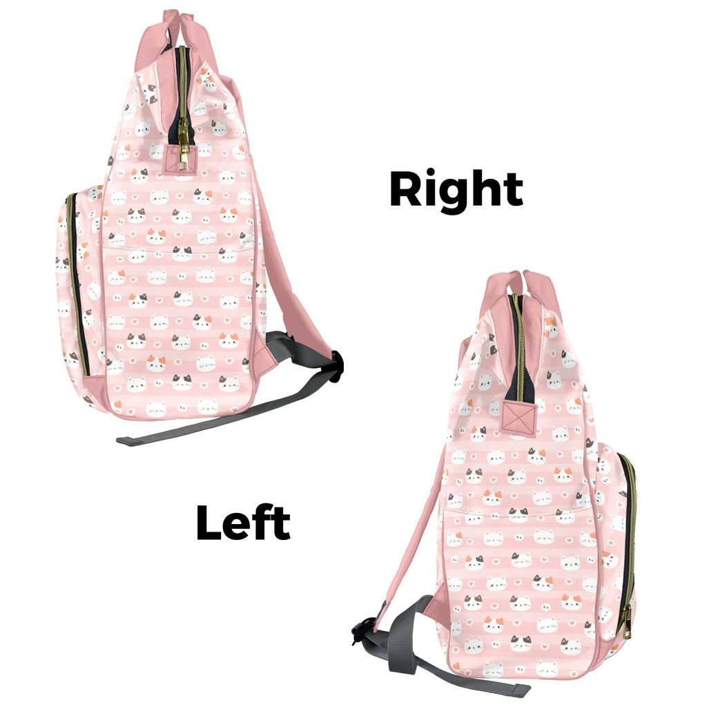 Pink Cats Multi-Function Backpack, Nappy / Diaper Bag Multi-function Backpack, Nappy / Diaper Bag animal Printed Offshore