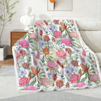 Australian Flowers - Double-Layer Fleece Blanket 51"x59"