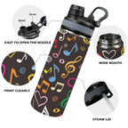 Music Notes - Insulated Water Bottle with Dual-Use Lid (18oz) Insulated Water Bottle with Dual-Use Lid (18oz) Music Printed Offshore