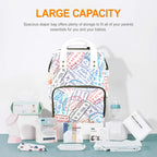 Travel Stamps - Multi-Function Backpack, Nappy / Diaper Bag