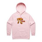 Pi Pizza - Womens Hoodie Pink Womens Hoodie Food Maths Printed In Australia