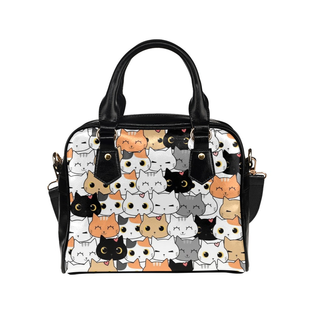 Cute Cartoon Cats - Shoulder Handbag (Model 1634) Shoulder Handbags (1634)