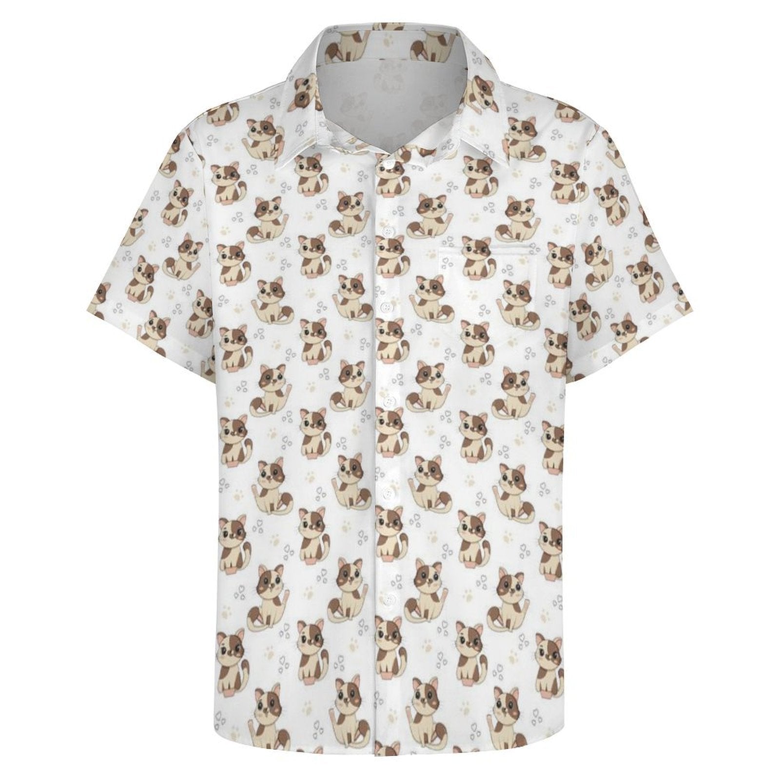 Cheeky Cats Women's Short-Sleeve Button Up Shirt