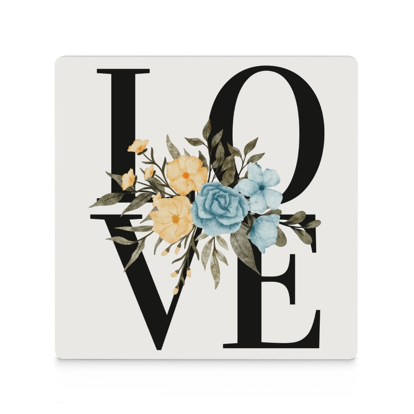 Love - Ceramic Coasters (Square) Ceramic Coasters Love Printed Offshore