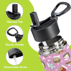 Fast Food 12oz Kids Water Bottle with Straw Lid