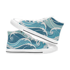 Ocean Waves - Men's High Top Canvas Shoes