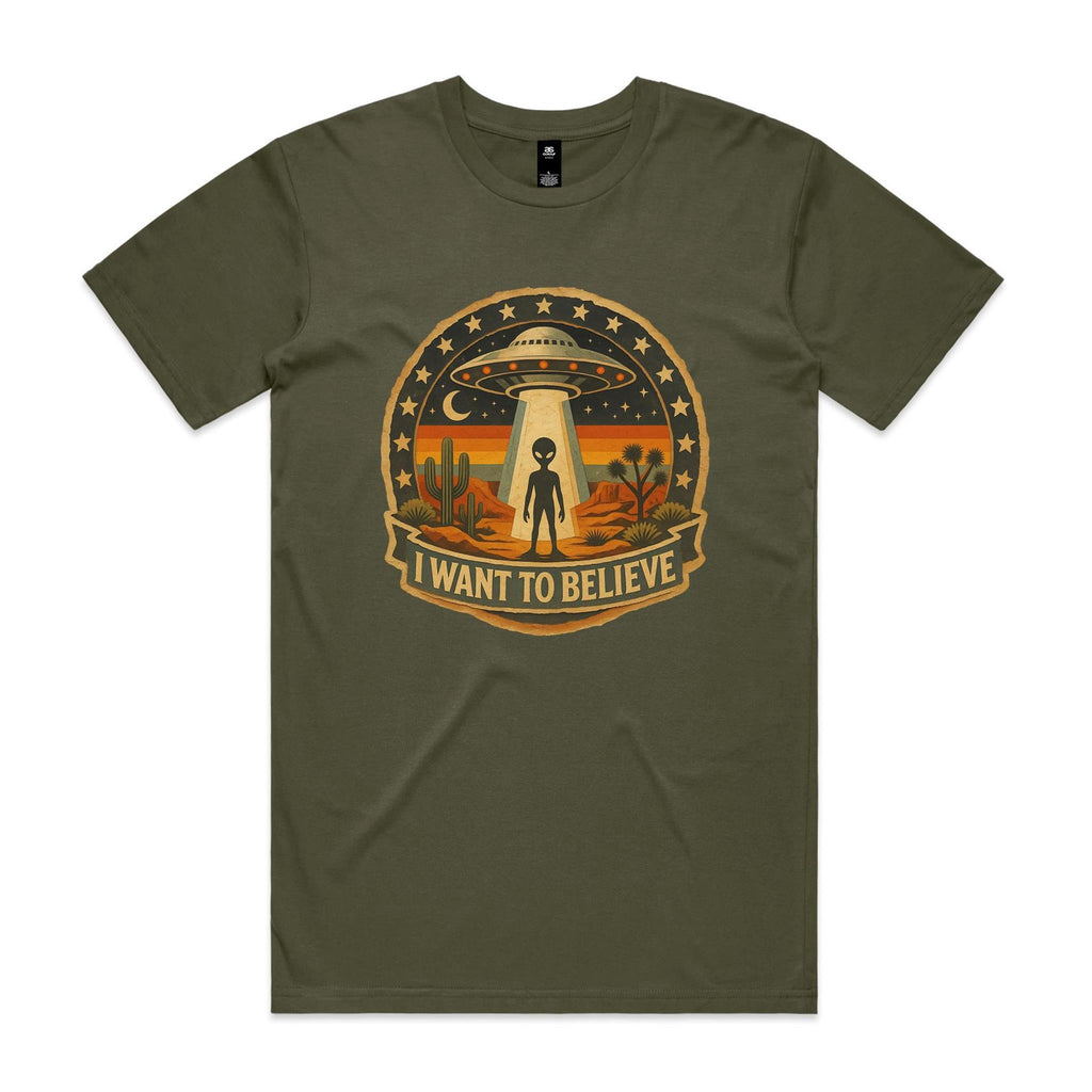 I Want To Believe Vintage UFO Men's AS Colour T-shirt