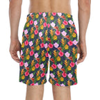 Tropical Floral Men's Mid-Length Beach Shorts Men's Mid-Length Beach Shorts Plants Printed Offshore