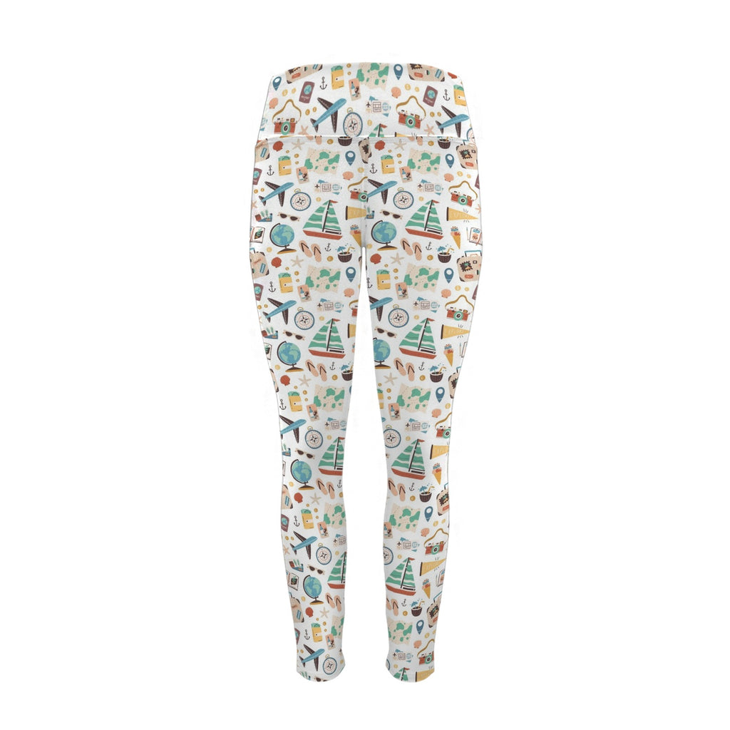 Travel And Explore Women's High Waist Pockets Yoga Leggings Women's High Waist Pockets Yoga Leggings Printed Offshore