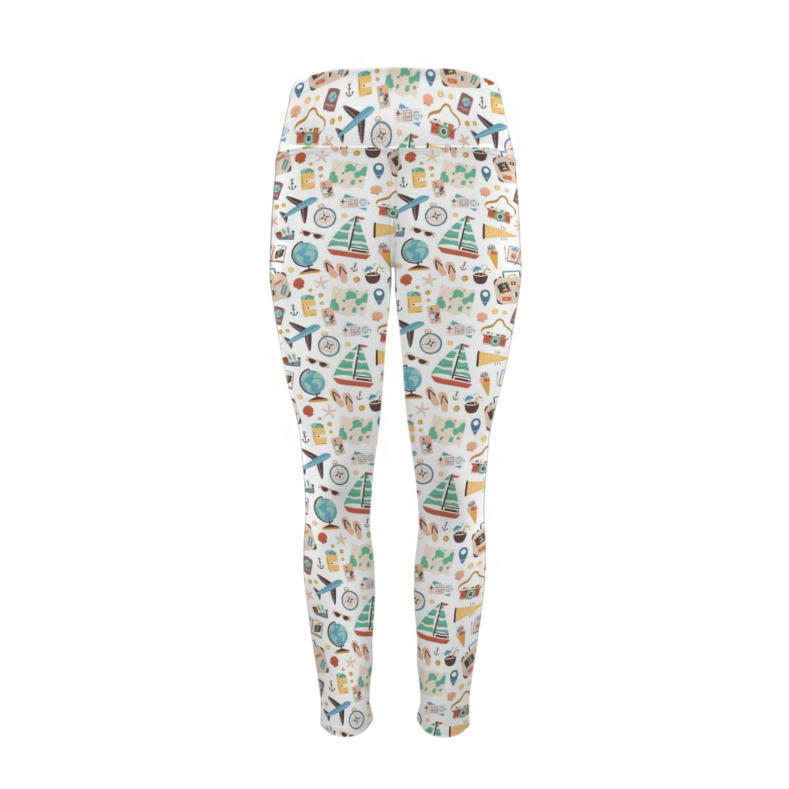 Travel And Explore Women's High Waist Pockets Yoga Leggings Women's High Waist Pockets Yoga Leggings Printed Offshore