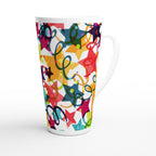 Celebration - White Latte 17oz Ceramic Mug Latte Mug Globally Fulfilled