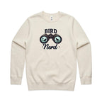 Bird Nerd - AS Colour Stencil Crew Sweatshirt Ecru Sweatshirt animal Printed In Australia