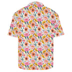 Bright And Colourful Flowers Men's Crinkle Hawaiian Shirt