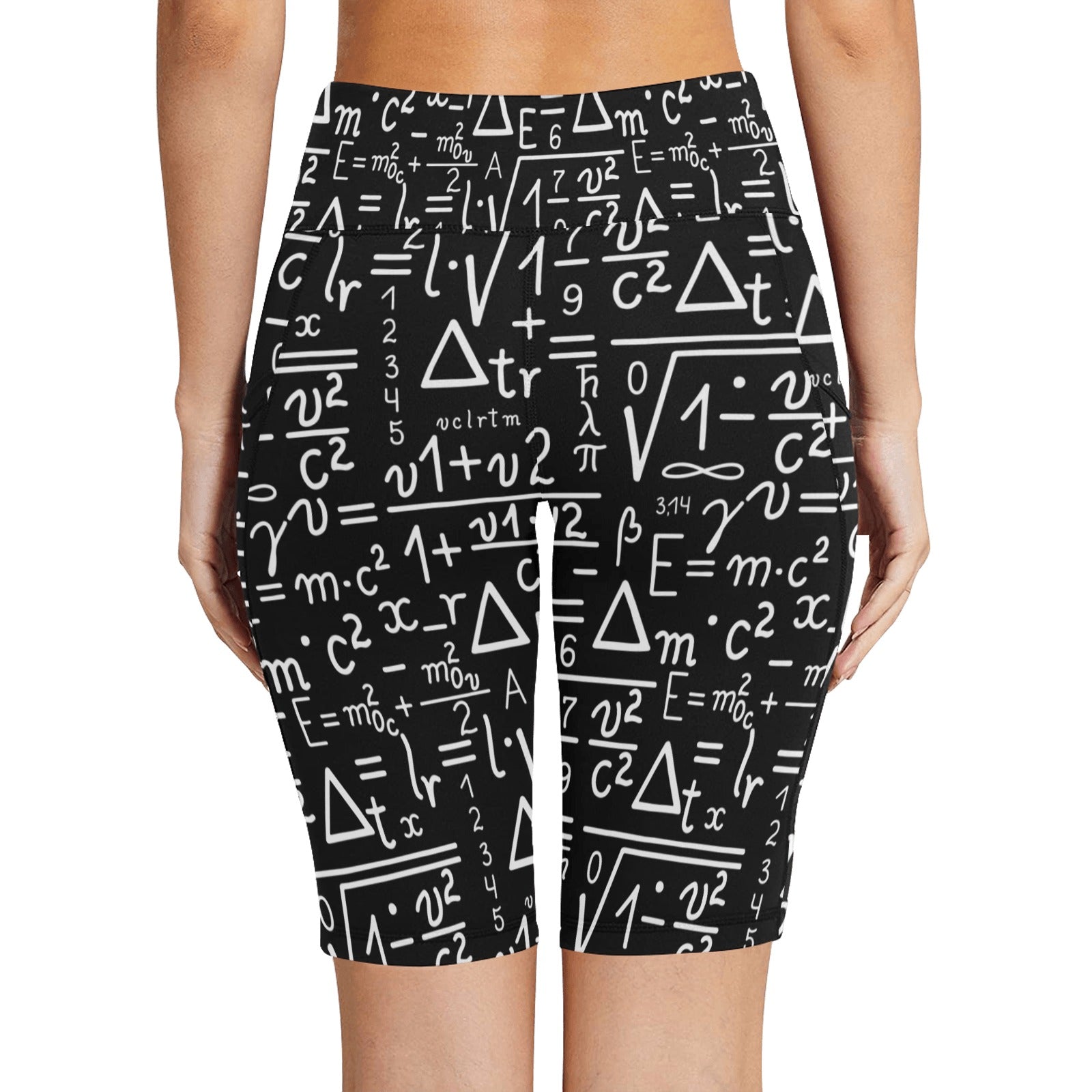 Mathematics Women's Bike Shorts With Side Pockets Women's Bike Shorts Maths Printed Offshore