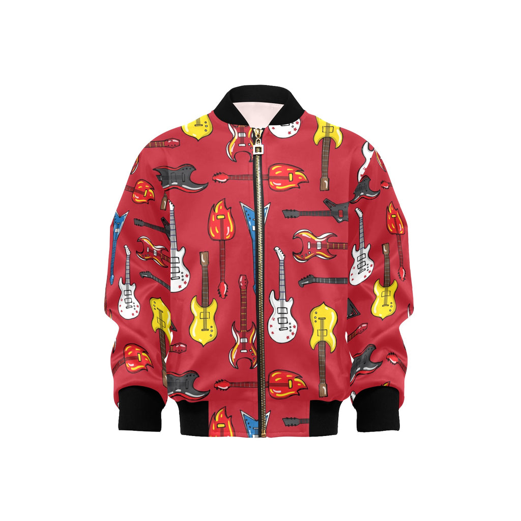 Guitars Kids Bomber Jacket XL Kids Bomber Jacket Music Printed Offshore