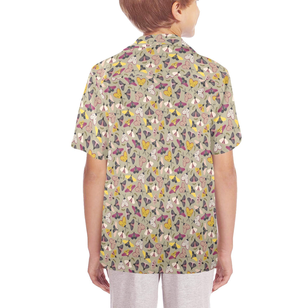 Pretty Moths Senior Kids Hawaiian Shirt