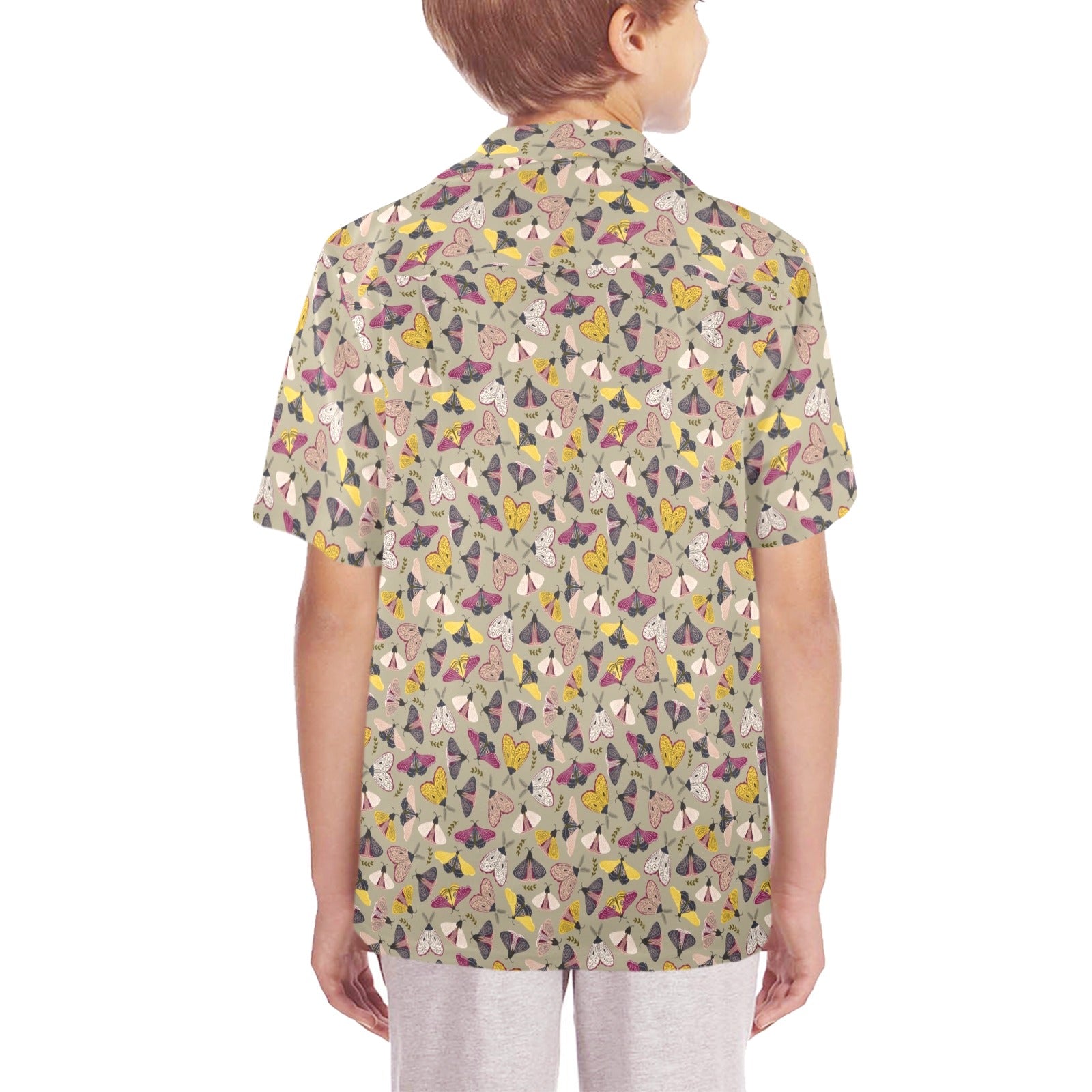 Pretty Moths Senior Kids Hawaiian Shirt