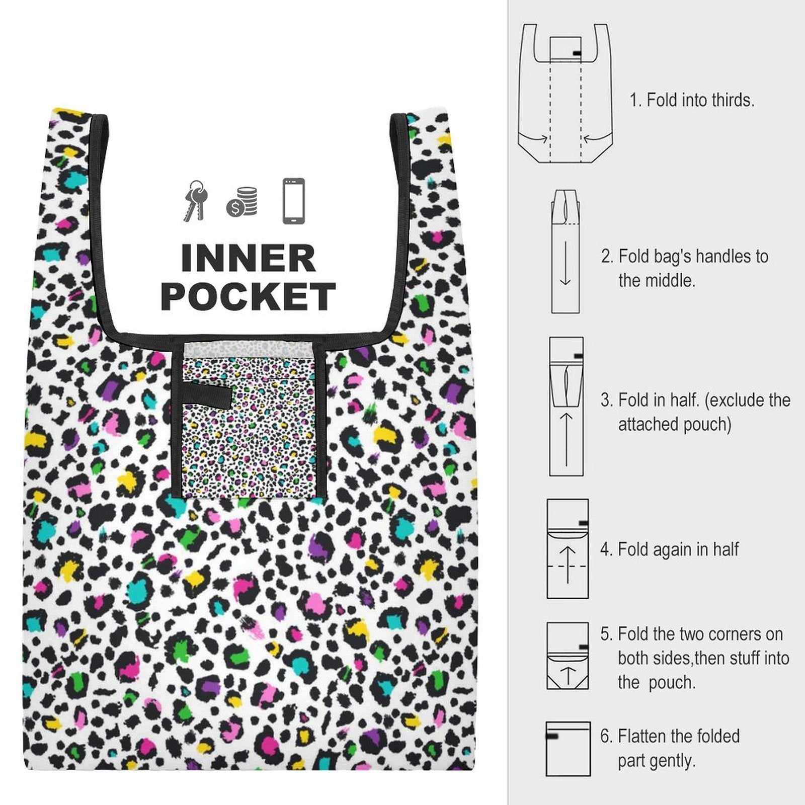 Animal Print In Colour - Collapsible Shopping Bag