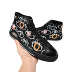 Eyes On Black  Kids High Top Canvas Shoes
