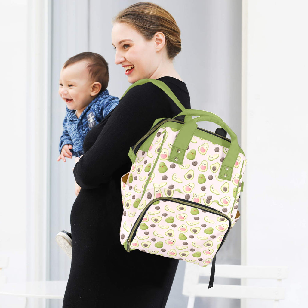Avocado Love Multi-Function Backpack, Nappy / Diaper Bag Multi-function Backpack, Nappy / Diaper Bag Food Printed Offshore
