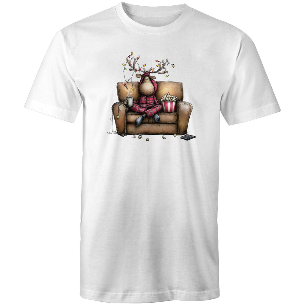 Reindeer, Christmas Movies Watching T-shirt - Mens T-Shirt