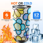 Simple Flowers - 20oz Mobile Tumbler with Lid (Black Lock)