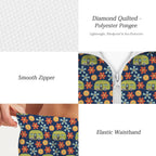 Hippie Caravan Women's Windbreaker Short Set Women's Windbreaker Short Set Printed Offshore Retro