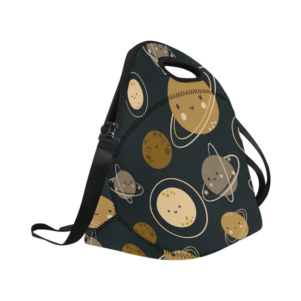 Planets Neoprene Lunch Bag/Large (Model 1669) Neoprene Lunch Bag Printed Offshore Space