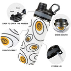 Abstract Eggs - Insulated Water Bottle with Dual-Use Lid (18oz) Insulated Water Bottle with Dual-Use Lid (18oz) Food Printed Offshore