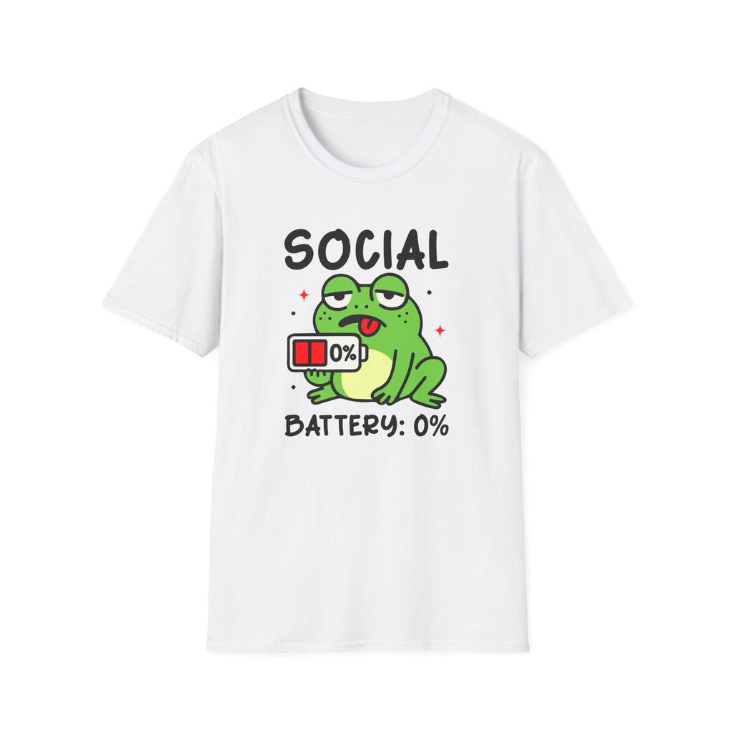 Frog, Social Battery - Unisex Softstyle T-Shirt