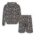 Eyes On Black Men's Lightweight Sun Hoodie & Shorts Set Men's Lightweight Sun Hoodie & Shorts Printed Offshore