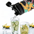 Scary Sharks - Insulated Water Bottle with Dual-Use Lid (18oz) Insulated Water Bottle with Dual-Use Lid (18oz) animal Ocean Printed Offshore