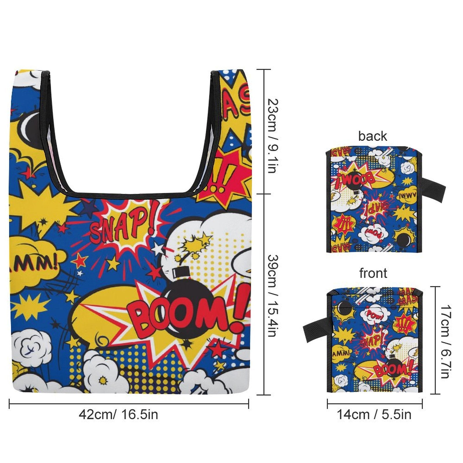 Comic Book Blue - Collapsible Shopping Bag