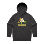 It's What's On The Inside That Counts, Sandwich - Womens Hoodie Coal Womens Hoodie Food Positivity Printed In Australia