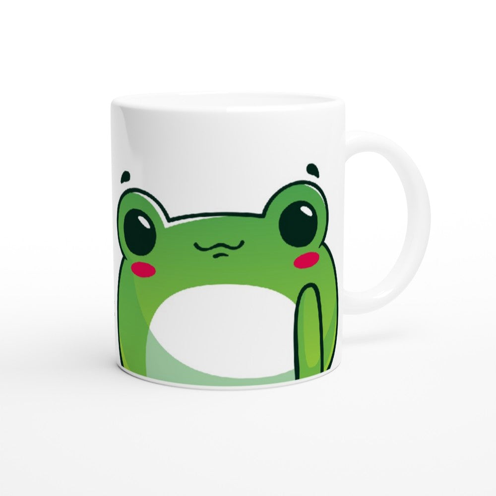 Frog Couple - White 11oz Ceramic Mug White 11oz Mug animal fun Globally Fulfilled love