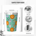 Safari Animals Small Stainless Steel Travel Mug Cup 12oz/350ml