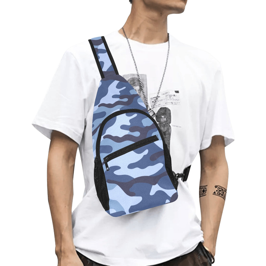 Blue Camouflage - Chest Bag