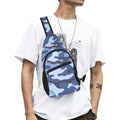Blue Camouflage Chest Bag One Size Cross Body Chest Bag Printed Offshore