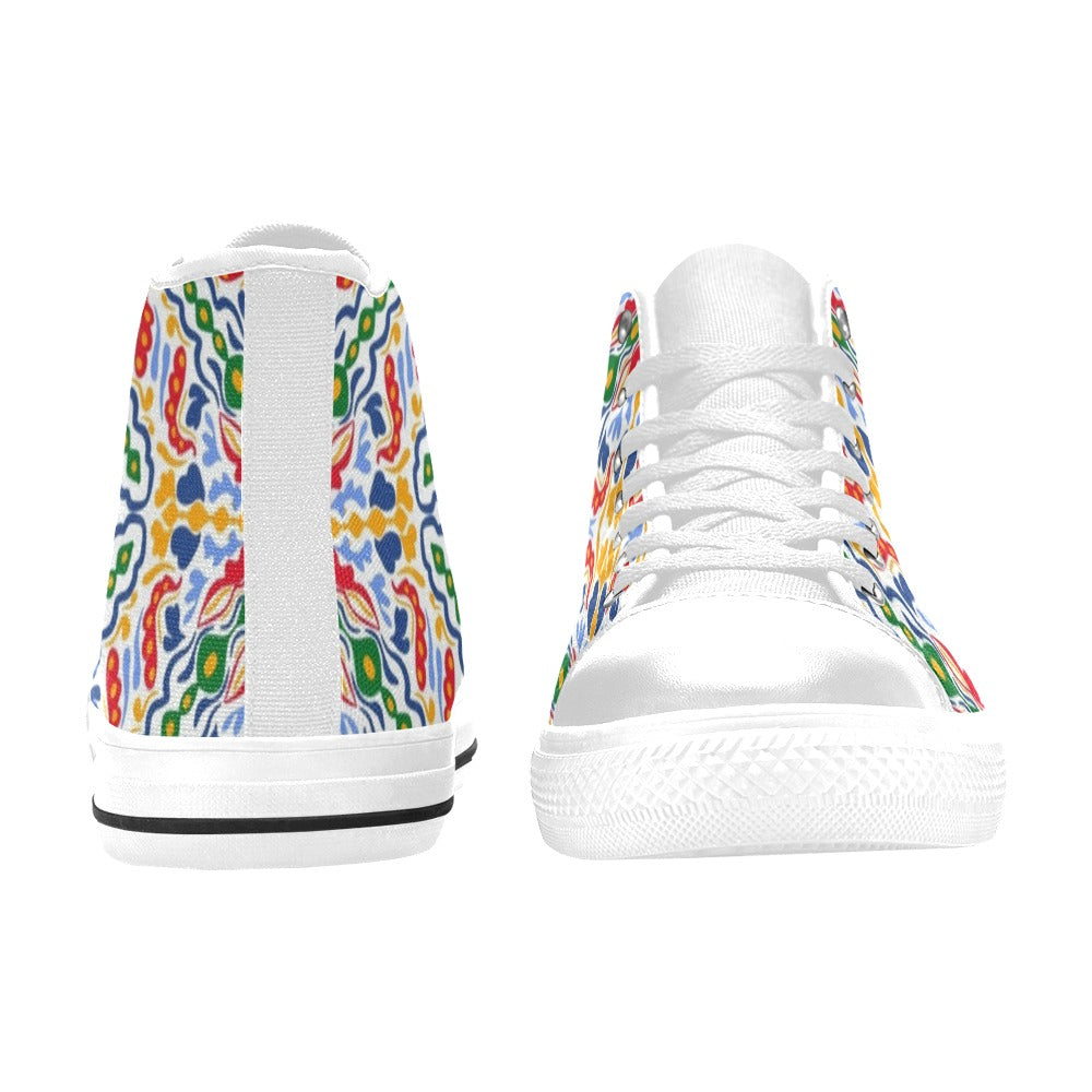 Bright Burst Women's High Top Canvas Shoes Womens Classic High Top Shoes Printed Offshore