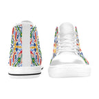 Bright Burst Women's High Top Canvas Shoes Womens Classic High Top Shoes Printed Offshore