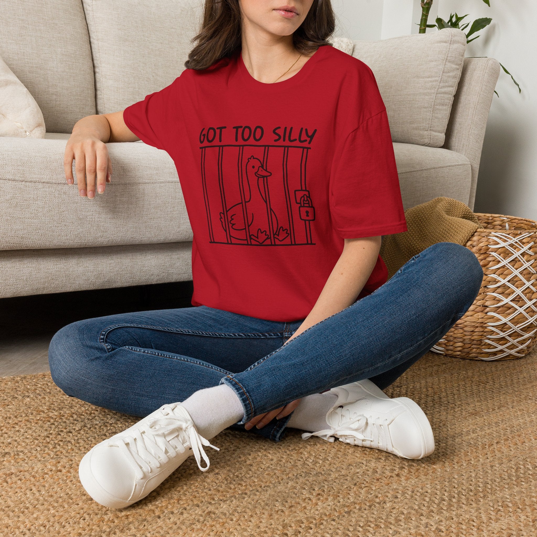 Got Too Silly Goose Unisex T-Shirt Cherry Red Unisex Adult T-shirt animal Globally Fulfilled