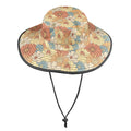 Vintage Retro Floral Wide Brim Bucket Hat Wide Brim Bucket Hat Plants Printed Offshore Retro