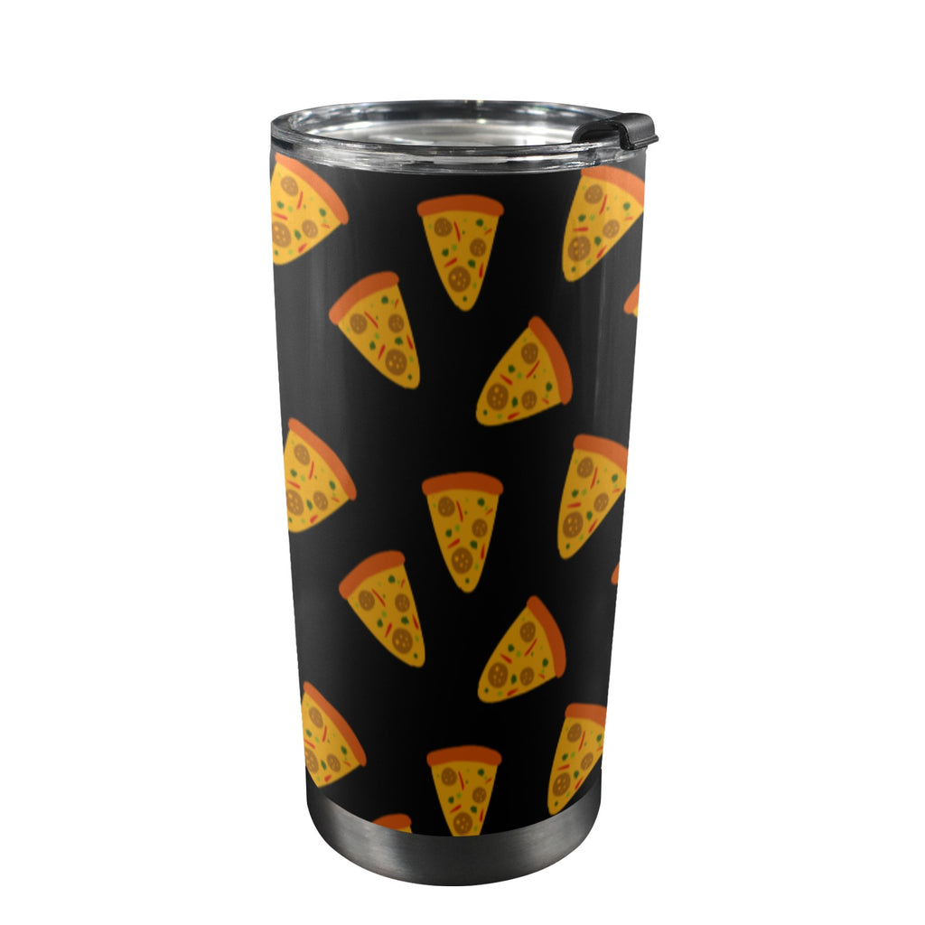 Pizzas - 20oz Mobile Tumbler with Lid (Black Lock) One Size 20oz Travel Mug Food Printed Offshore